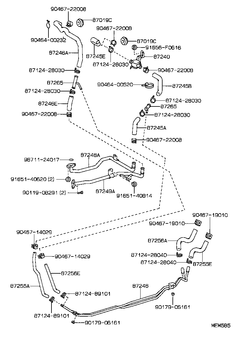 87240-89124 VALVE ASSY, HEATER WATER product image