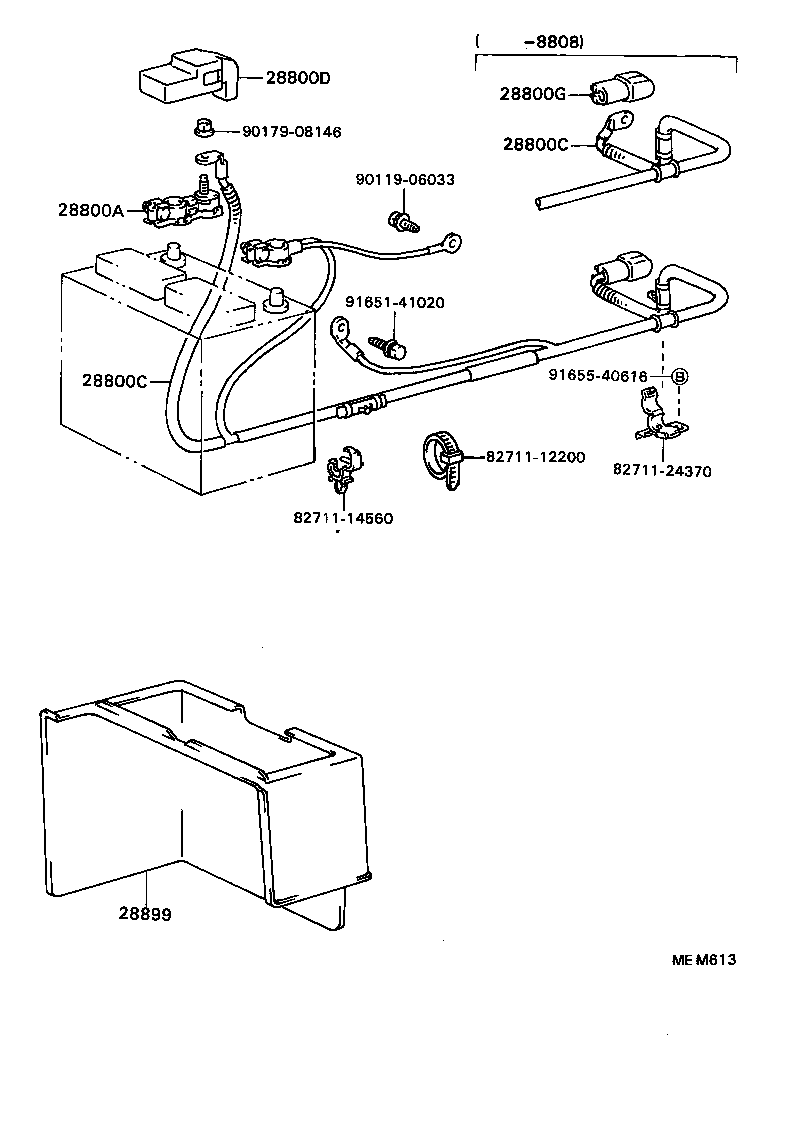 82122-24181 CABLE, BATTERY TO STARTER(FOR BATTERY TO MAIN SWITCH) product image