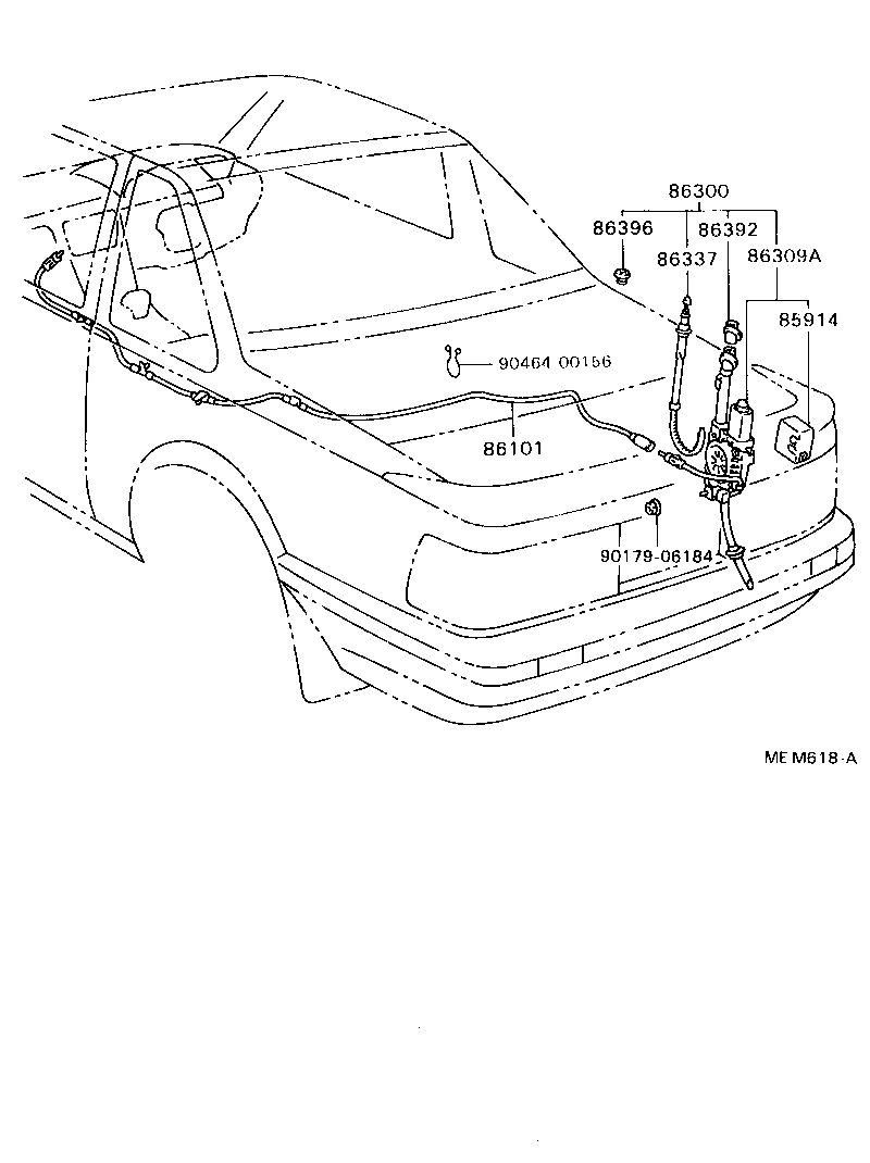 86300-91F01 ANTENNA ASSY, W/HOLDER product image