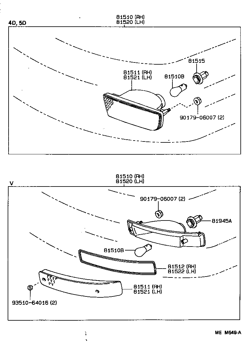 81510-80056 LAMP ASSY, FRONT TURN SIGNAL, RH product image