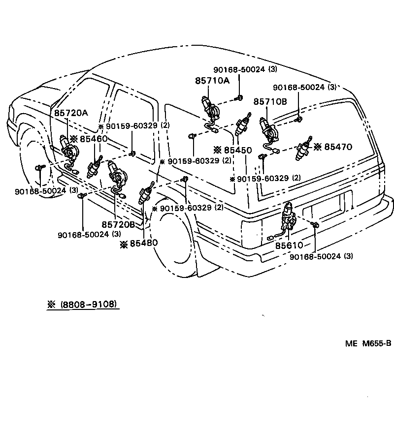 Toyota 85720-35060 MOTOR ASSY, POWER WINDOW REGULATOR, FRONT LH