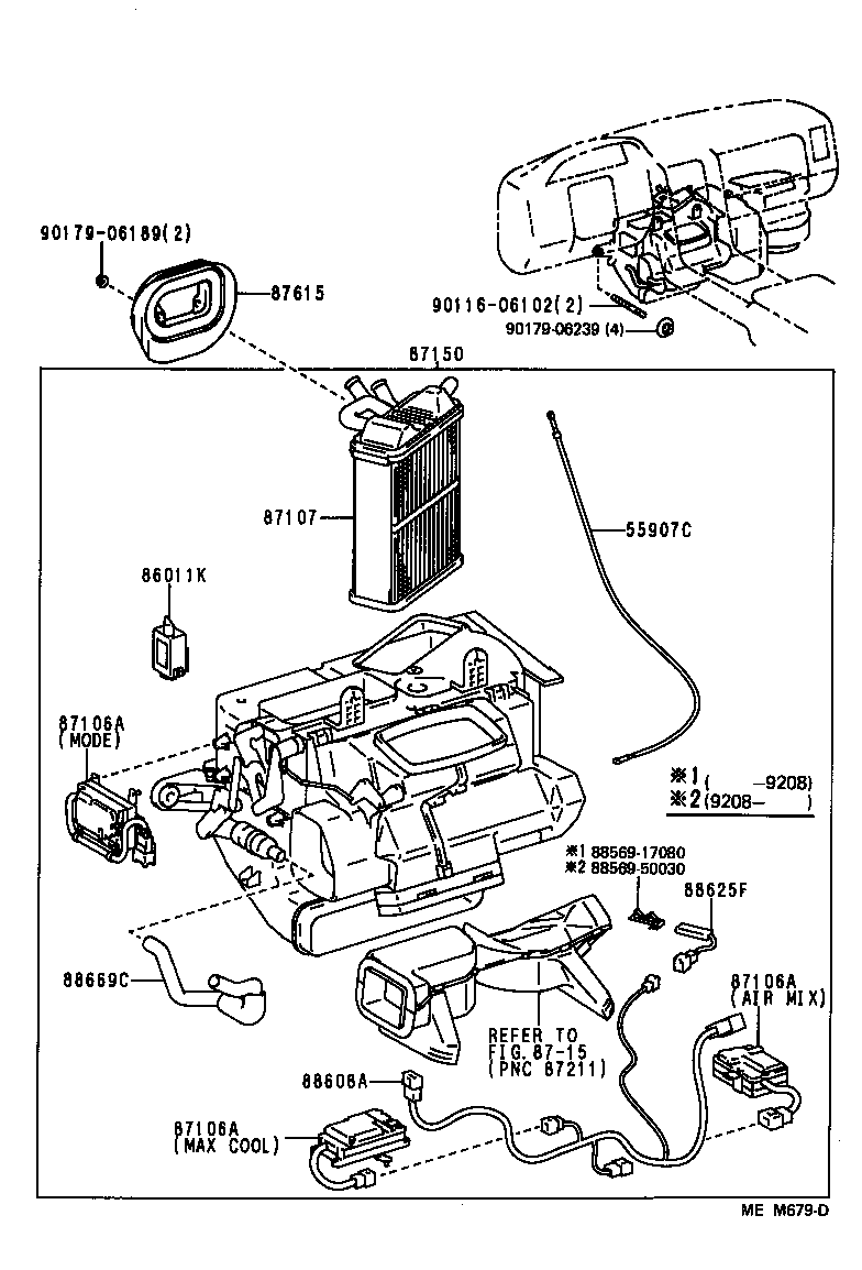 Toyota 87150-50030 RADIATOR ASSY, HEATER