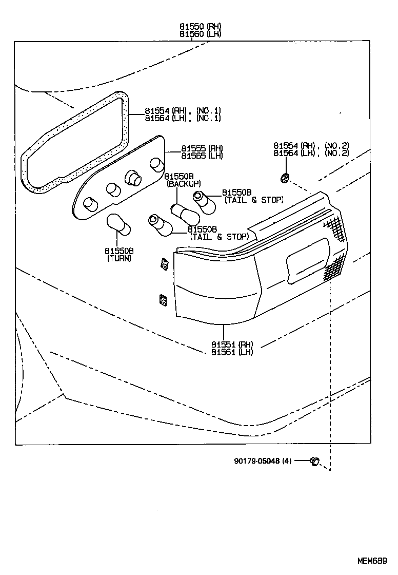 81565-1A360 SOCKET & WIRE SUB-ASSY, REAR COMBINATION LAMP, LH product image