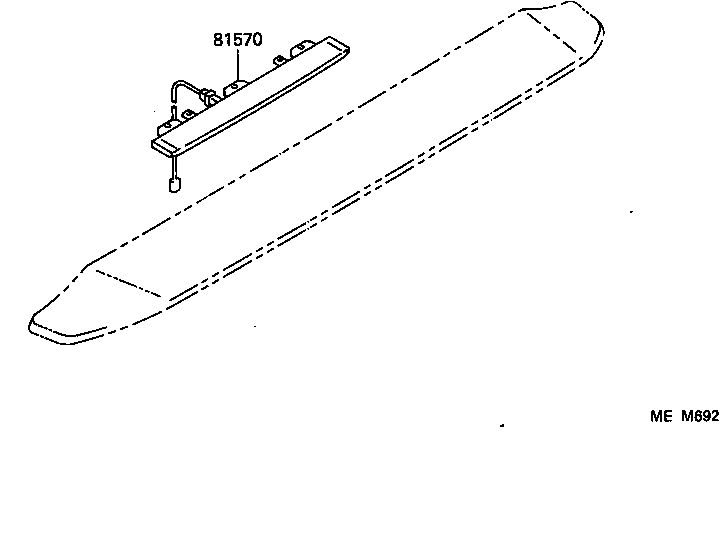 81570-12120 LAMP ASSY, CENTER STOP product image