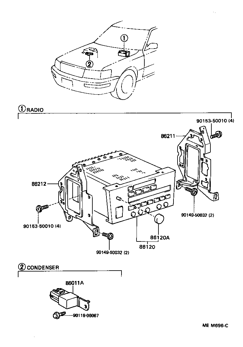 Toyota 86274-50050 BRACKET, DISC PLAYER