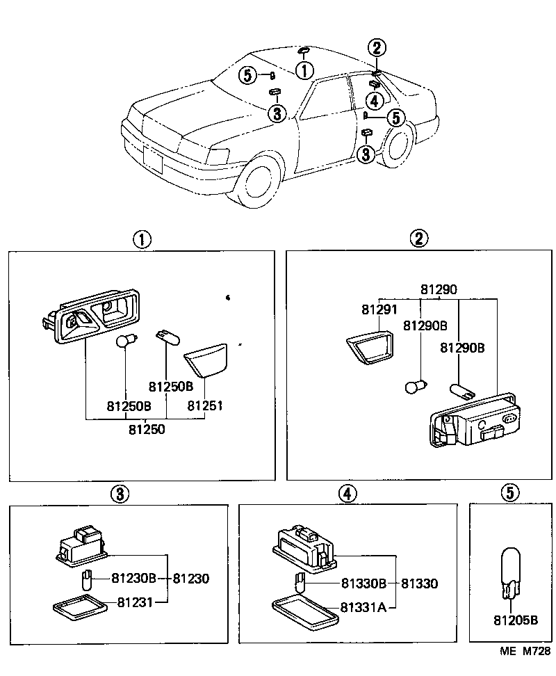 81340-50030-B0 LAMP ASSY, VANITY product image