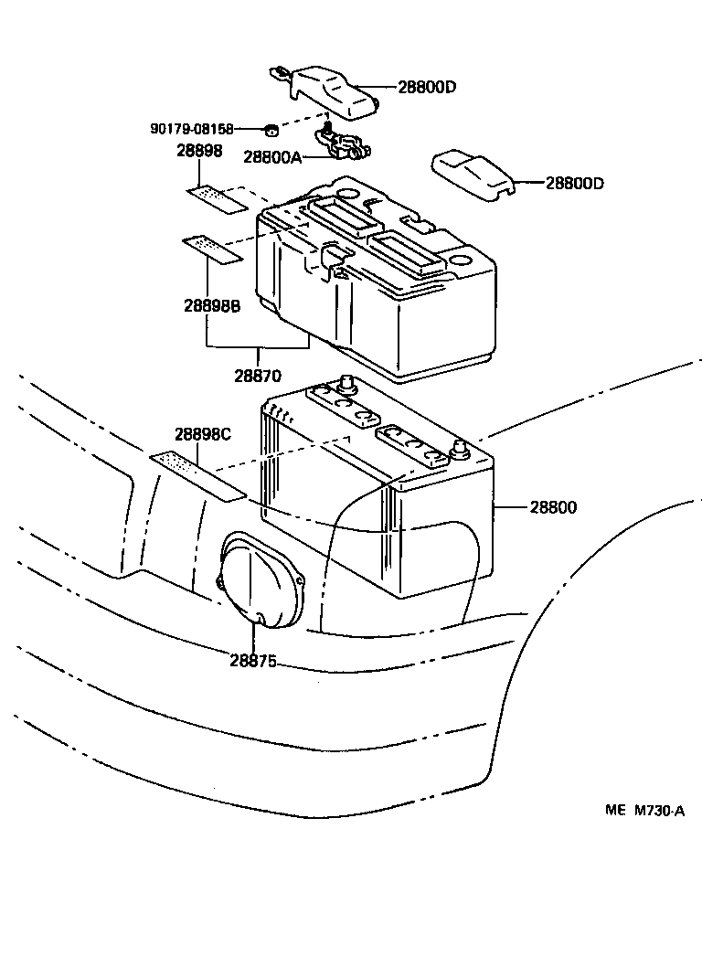 28898-50100 PLATE, BATTERY product image