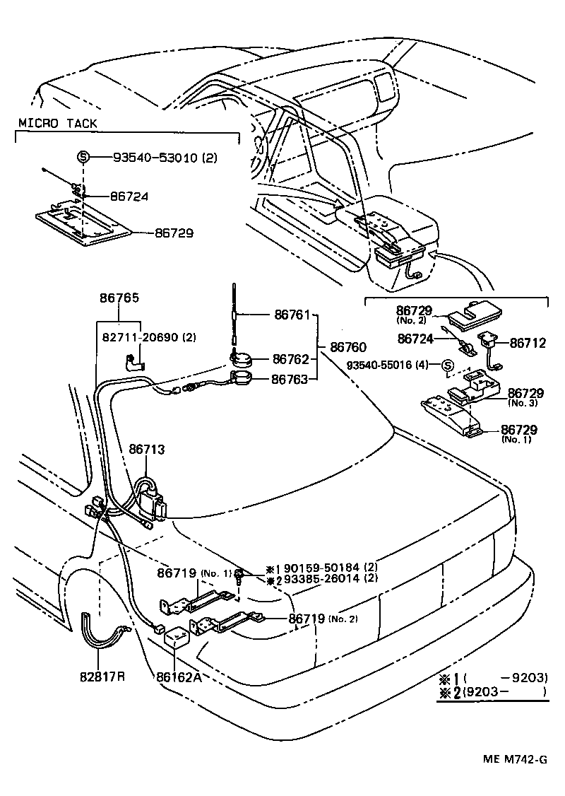 86763-50010 BASE, TELEPHONE ANTENNA, N0.2 product image