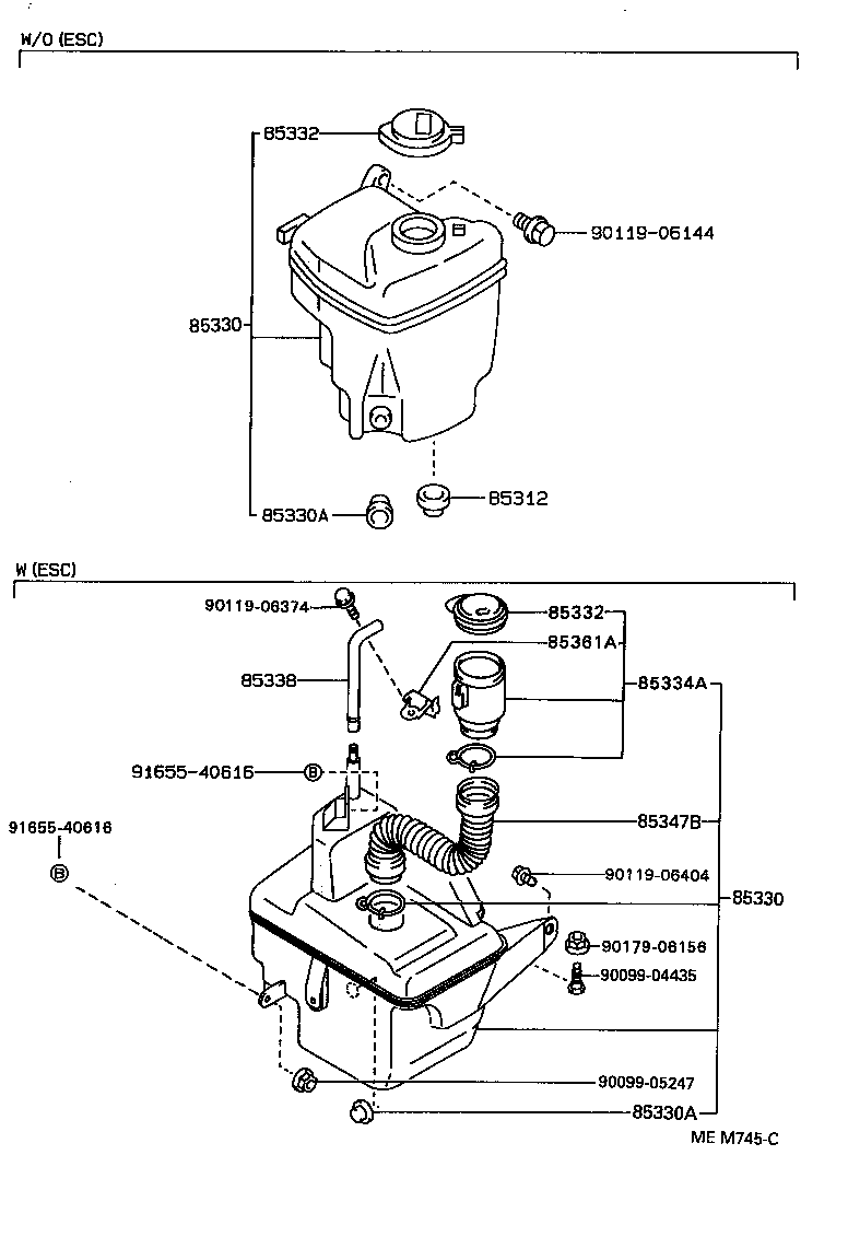 85381-12010-08 NOZZLE SUB-ASSY, WASHER product image