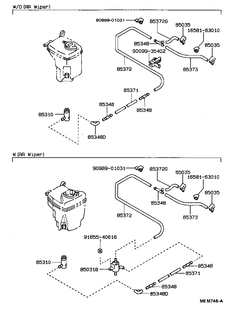85381-12020-08 NOZZLE SUB-ASSY, WASHER product image
