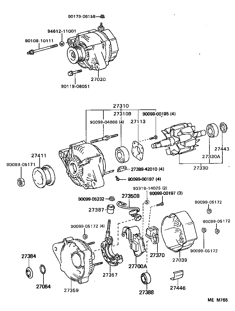 27060-62030 ALTERNATOR ASSY product image