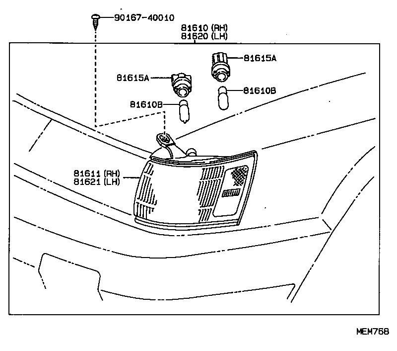 81620-32160 LAMP ASSY, PARKING & CLEARANCE, LH product image