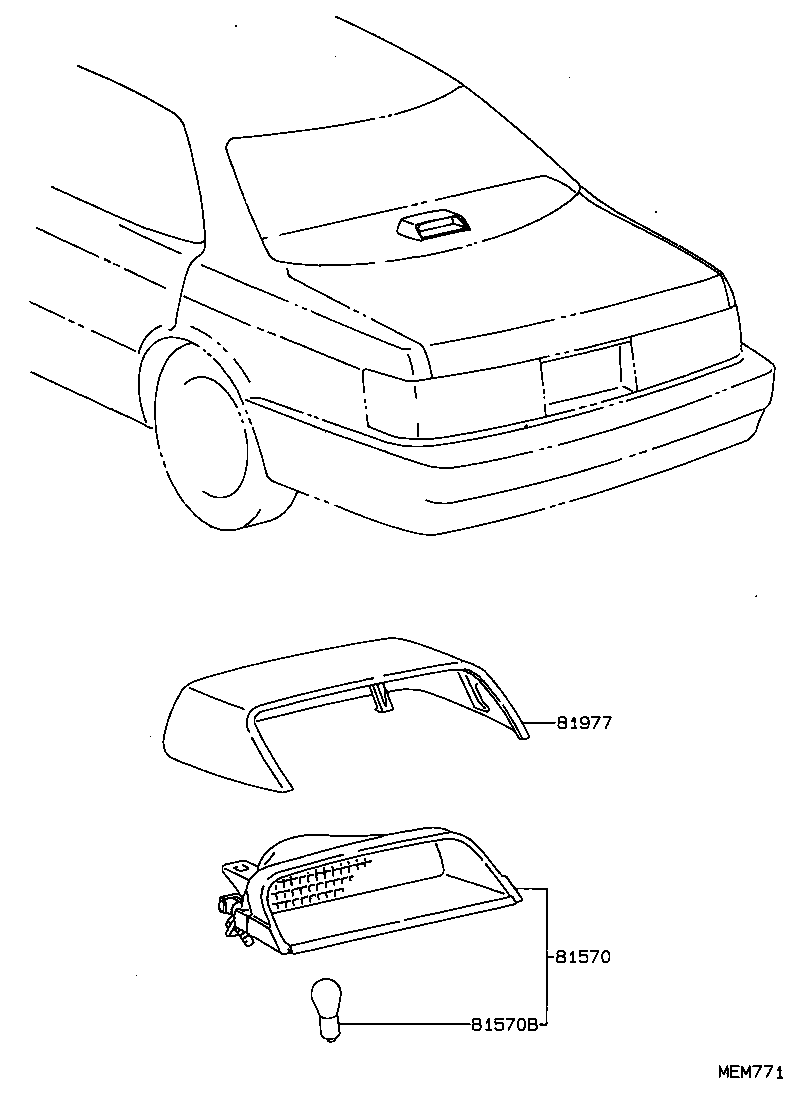 81570-32050-04 LAMP ASSY, CENTER STOP product image