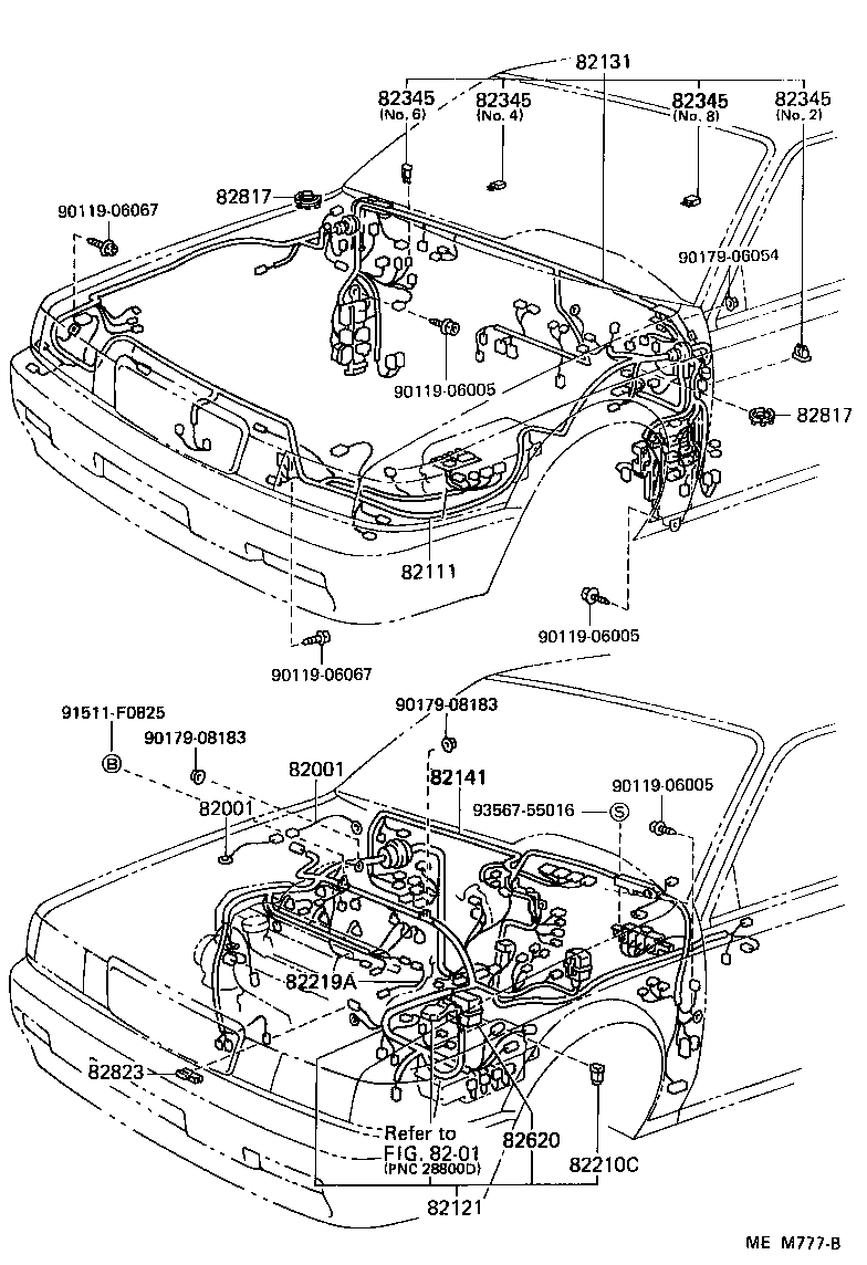 Toyota 82152-32780 WIRE, FRONT DOOR, LH