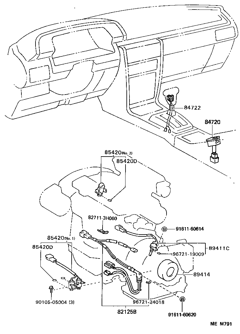 84722-32050 SWITCH, TRANSMISSION CONTROL product image