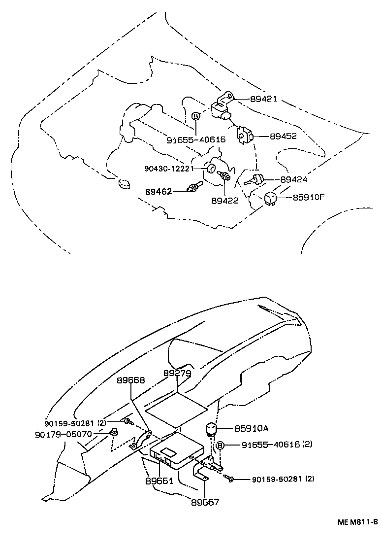89661-12170 COMPUTER, ENGINE CONTROL product image