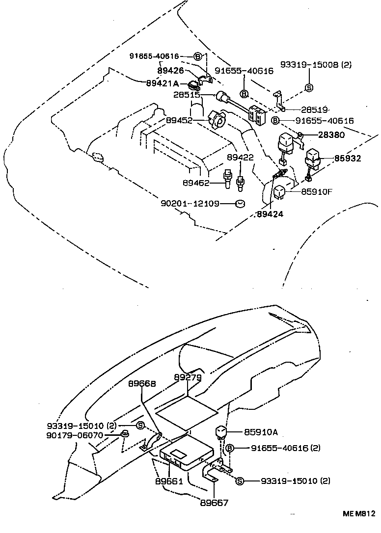 89661-12170 COMPUTER, ENGINE CONTROL product image