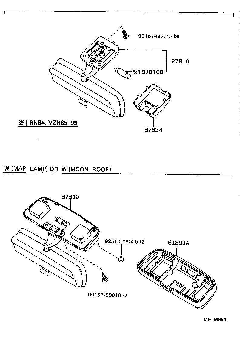 87810-89141 MIRROR ASSY, INNER REAR VIEW product image