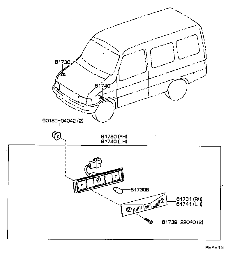 81730-12151 LAMP ASSY, SIDE TURN SIGNAL, RH product image
