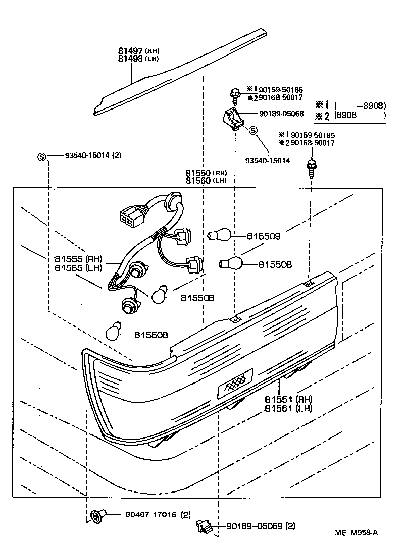 81550-30601 LAMP ASSY, REAR COMBINATION, RH product image