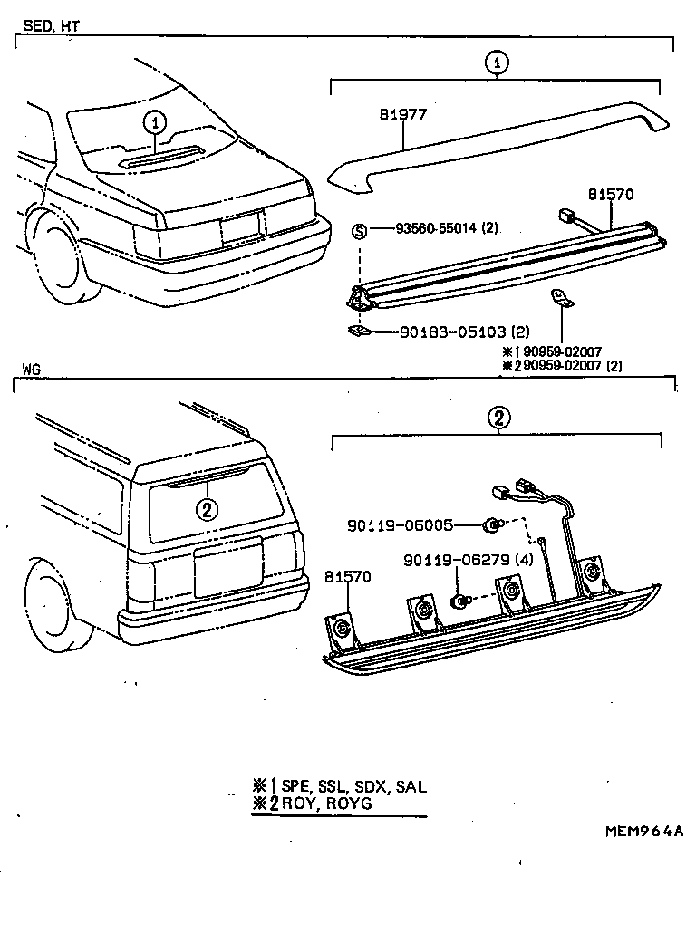 81570-30030 LAMP ASSY, CENTER STOP product image