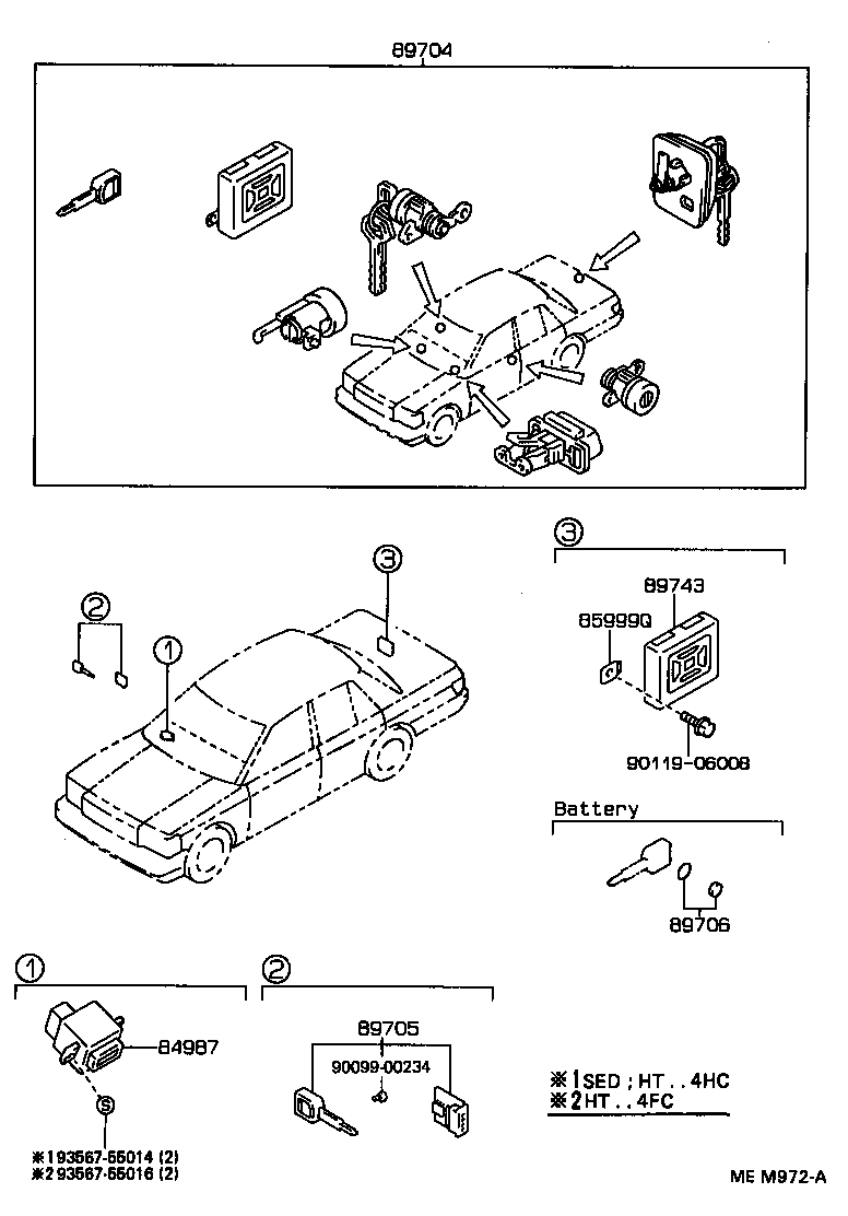89705-30010 TRANSMITTER, DOOR CONTROL product image