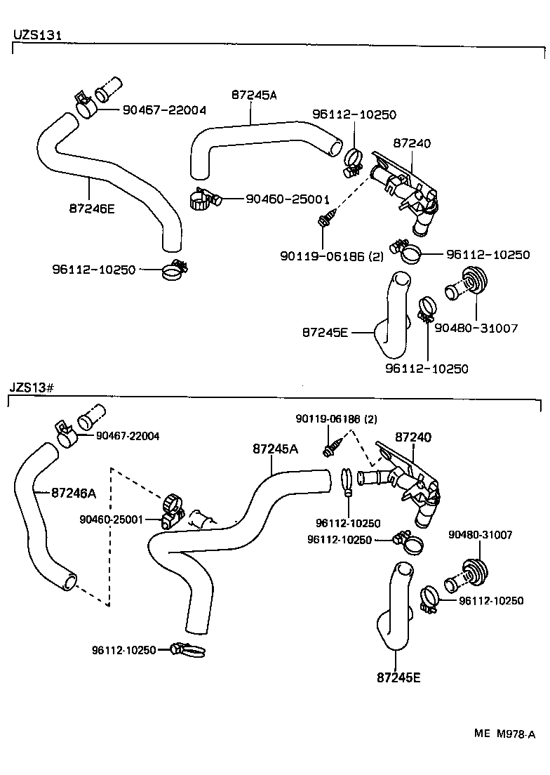 87240-30540 VALVE ASSY, HEATER WATER product image