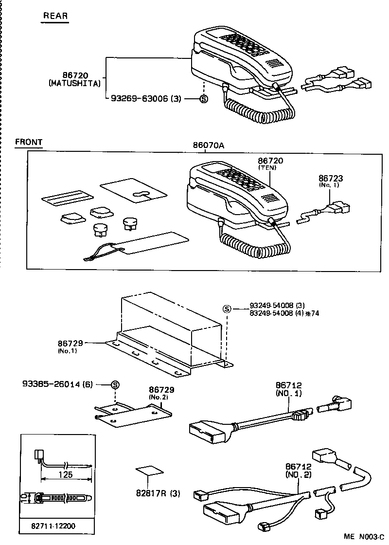 86730-30032 MICROPHONE ASSY, TELEPHONE product image