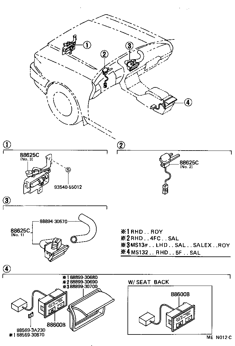 55086-30100 DUCT SUB-ASSY, HEATER TO REGISTER, NO.3 product image