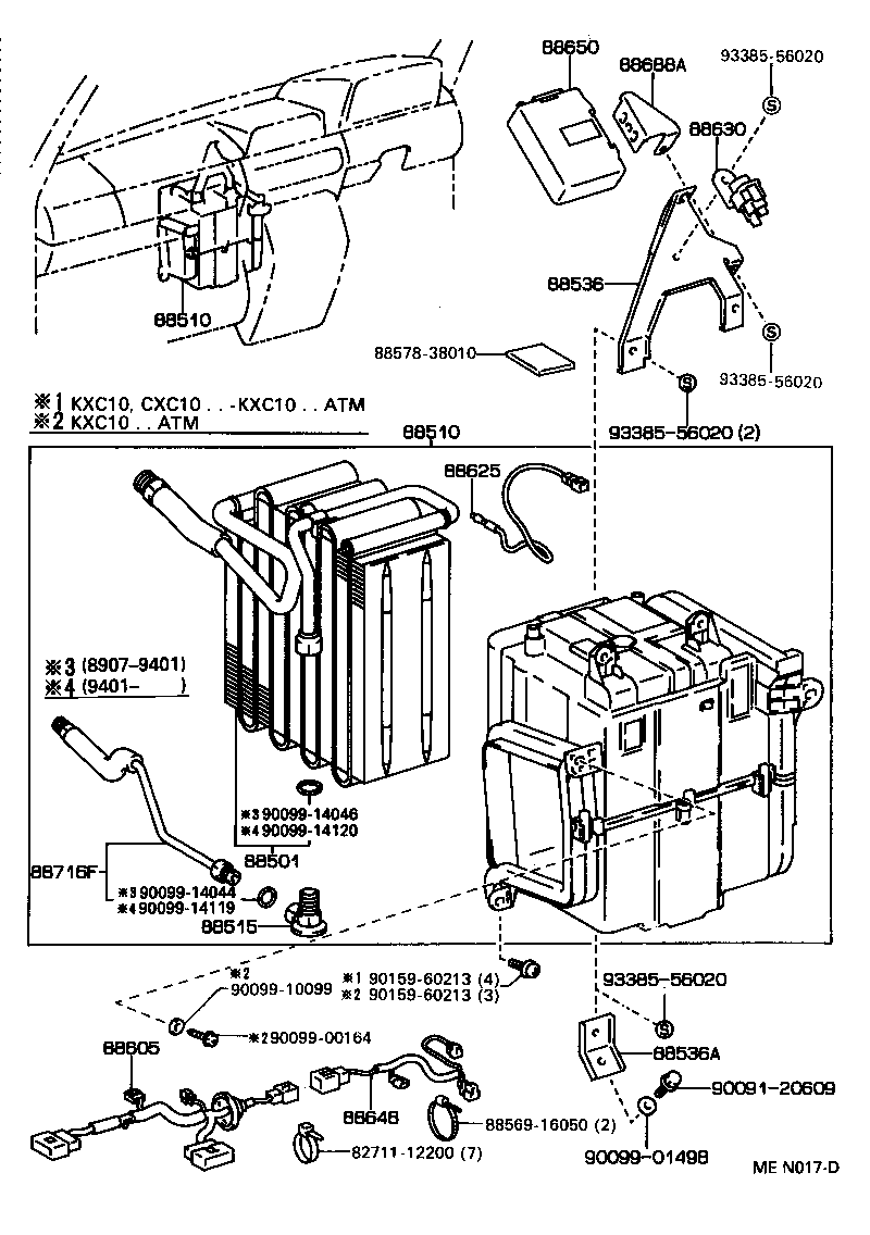 88688-90P82 BRACKET, COOLING UNIT, NO.2 product image