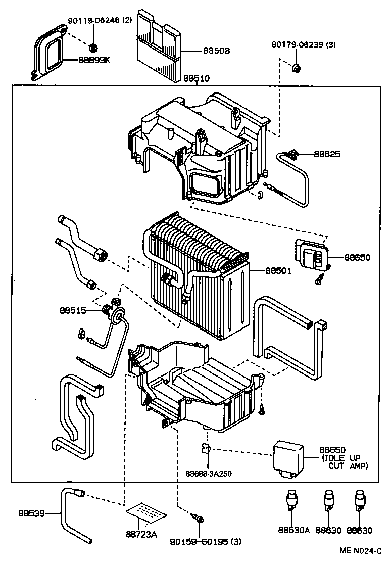 87106-30160 SERVO SUB-ASSY, DAMPER, NO.1 product image