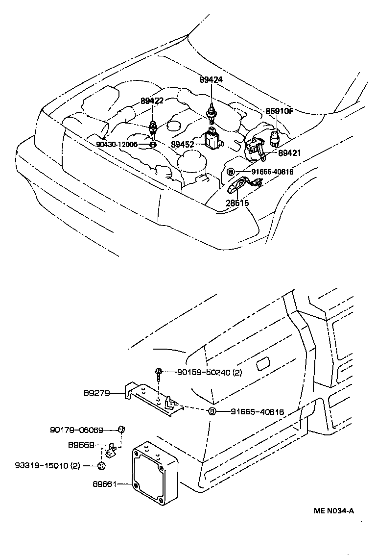89426-30040 BRACKET, VACUUM SENSOR product image