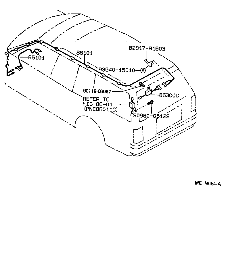 86316-91701 CABLE, ANTENNA product image