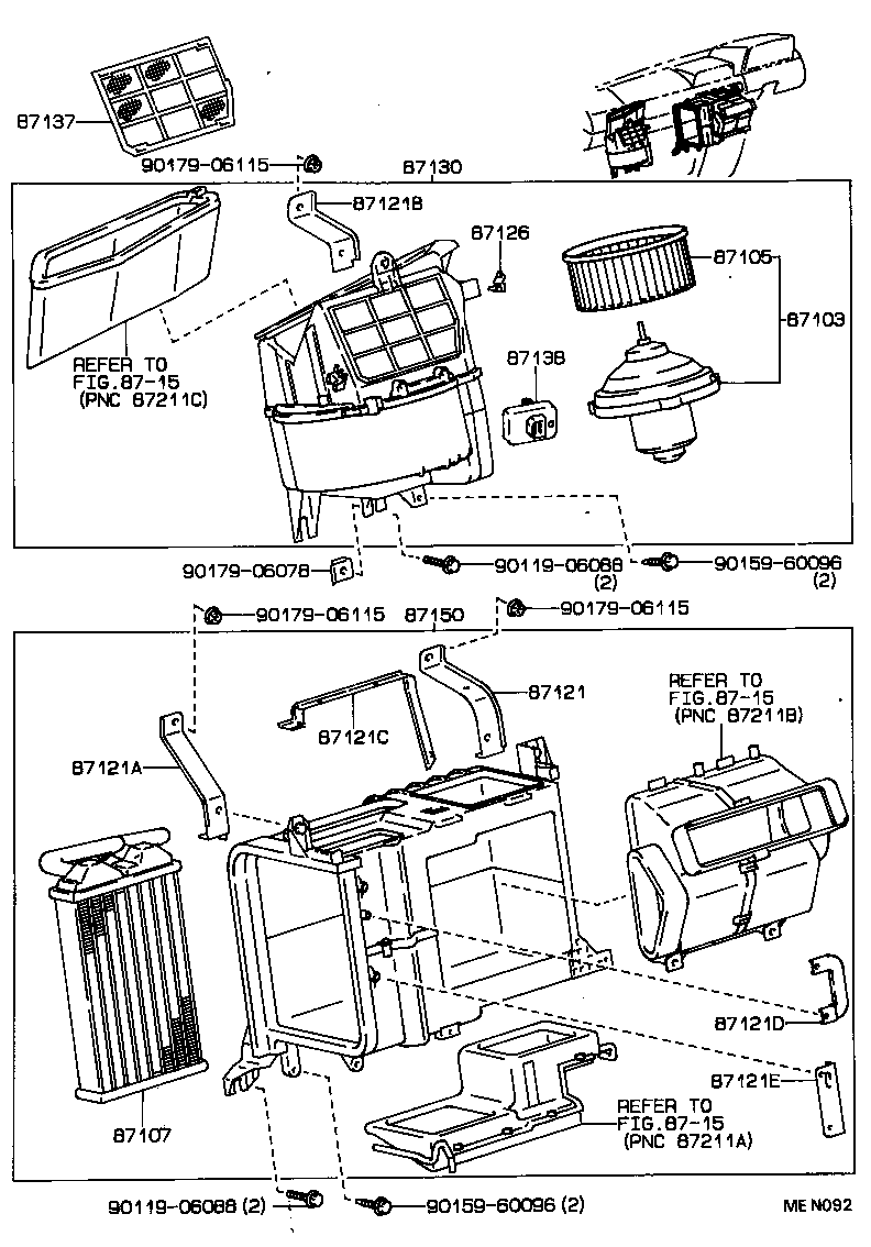 87107-38020 UNIT SUB-ASSY, HEATER RADIATOR product image