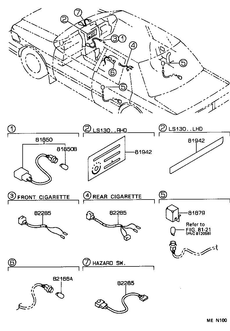81850-30090 LAMP ASSY, INDICATOR product image