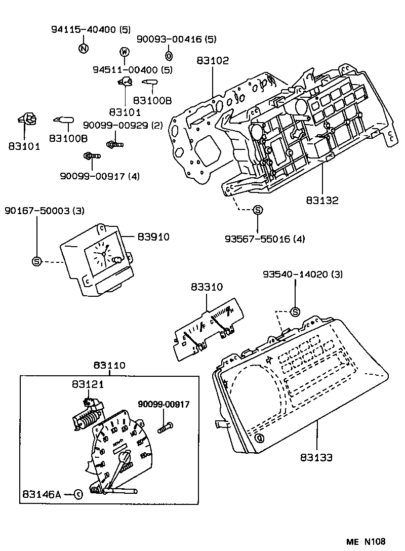 83131-30730 DIAL, METER, NO.1 product image