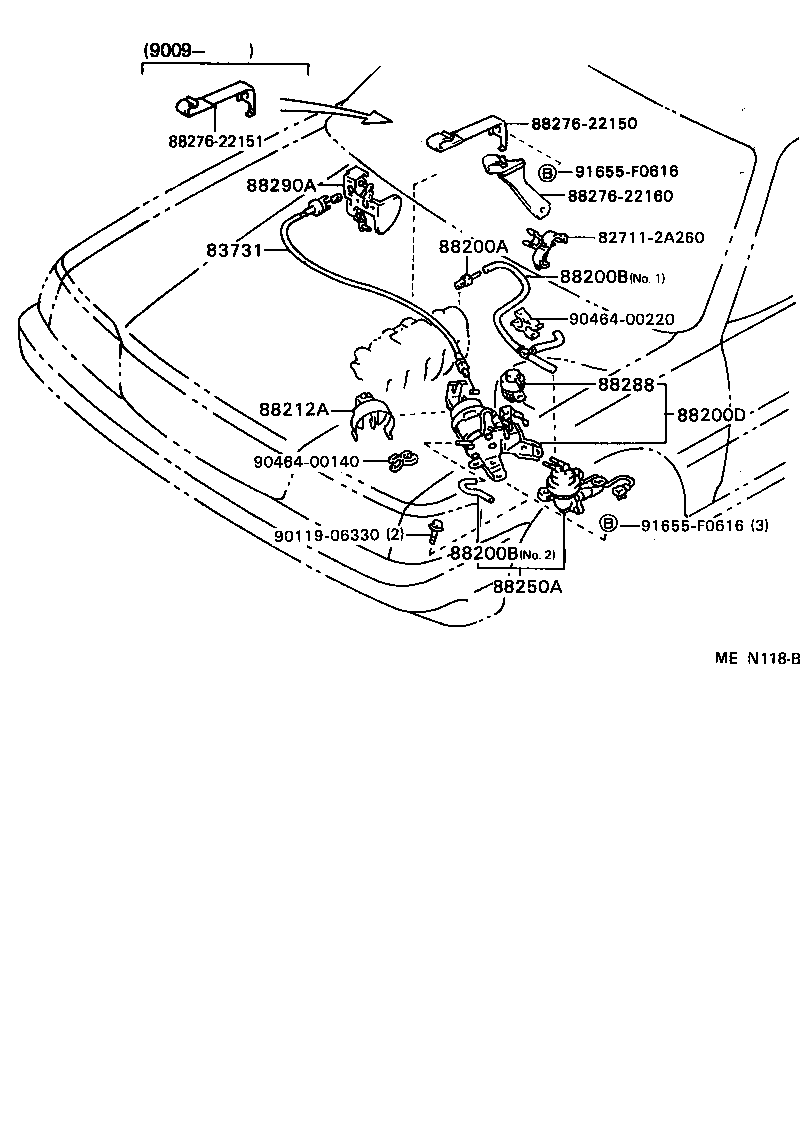 88283-22140 HOSE, CRUISE CONTROL VACUUM product image