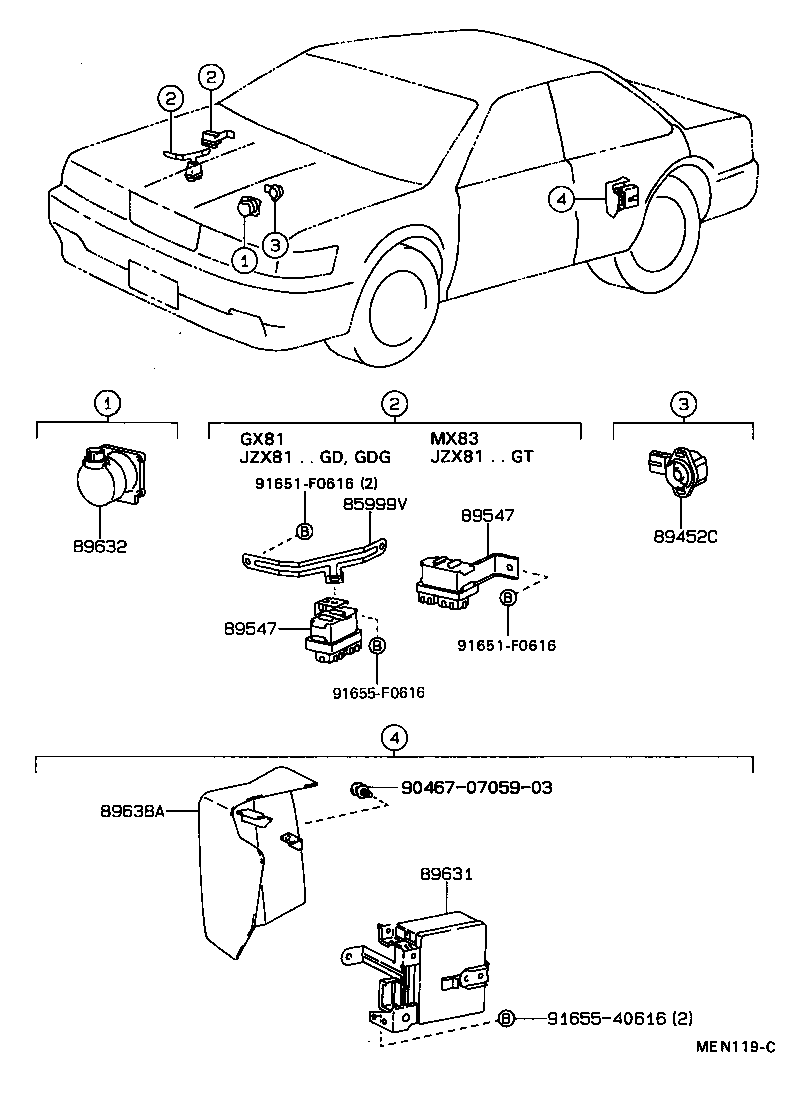 89632-22030 MOTOR, TRACTION THROTTLE VALVE product image