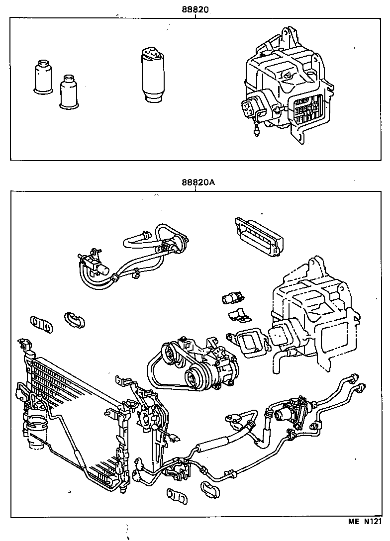 88830-22160 AIR CONDITIONER & ACCESSORY SUB-ASSY, NO.2 product image