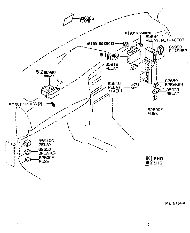 84820-12080 MASTER SWITCH ASSY, POWER WINDOW REGULATOR product image