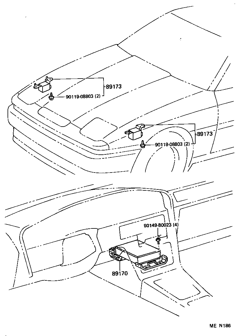 89170-14010 SENSOR ASSY, AIR BAG product image