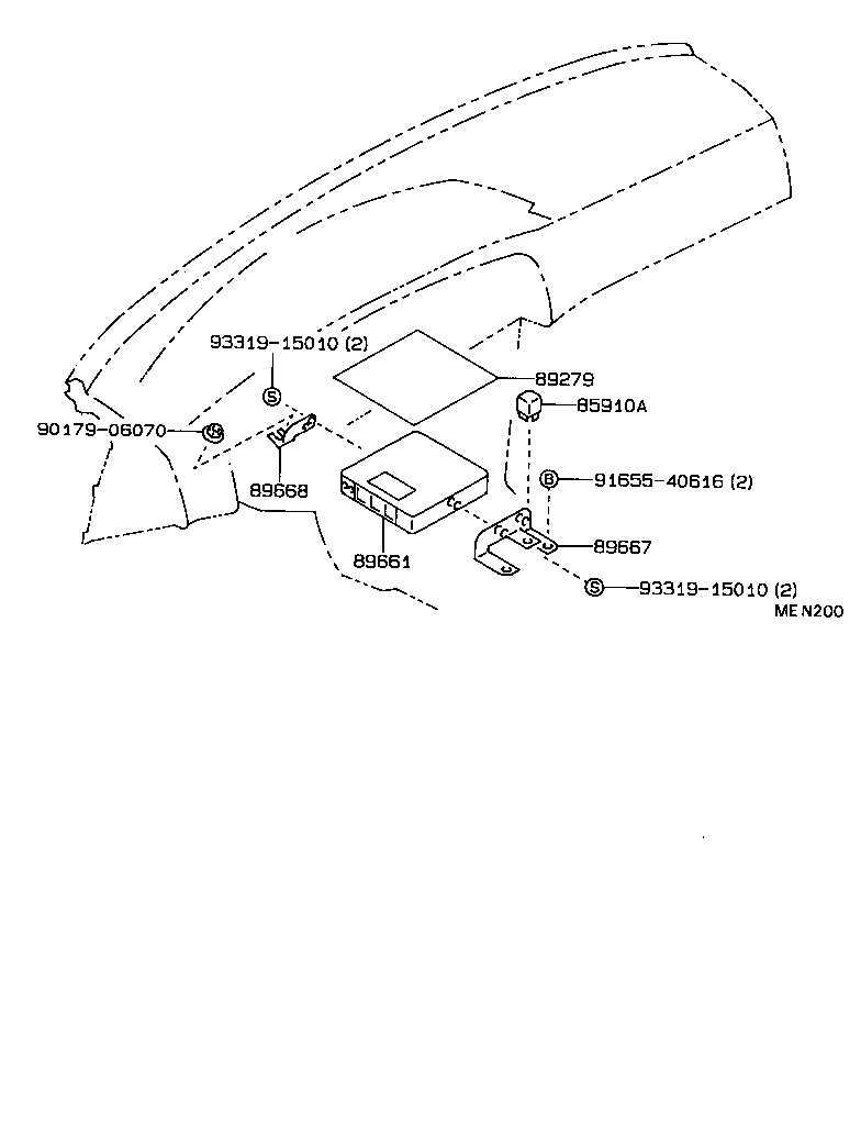 89661-12820 COMPUTER, ENGINE CONTROL product image