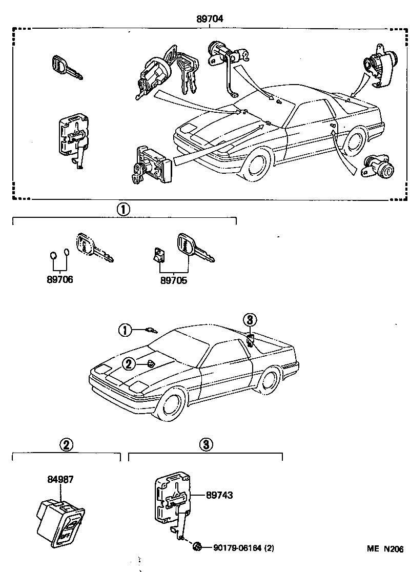 89705-14010 TRANSMITTER, DOOR CONTROL product image