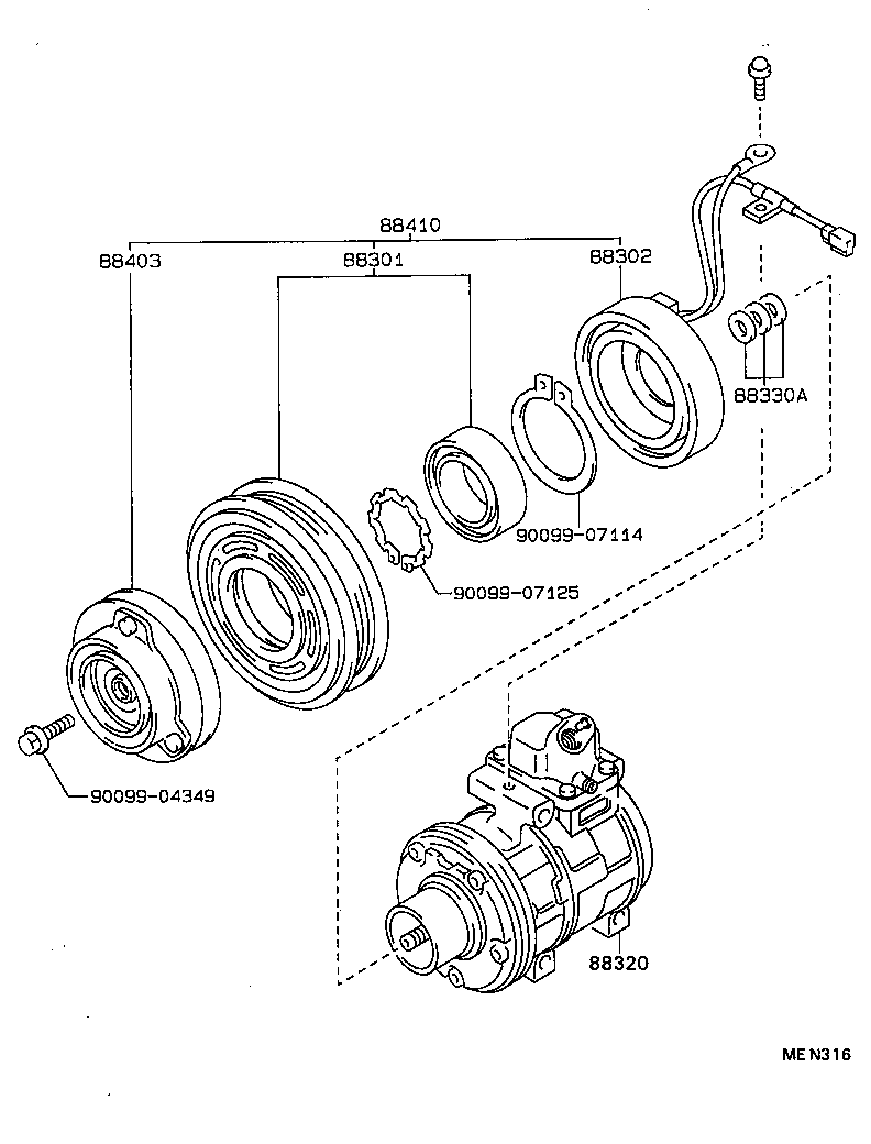 88444-30280 BRACKET, IDLE PULLEY product image