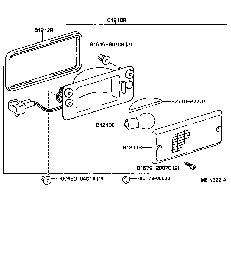 81211-89109 LENS, REAR FOG LAMP product image