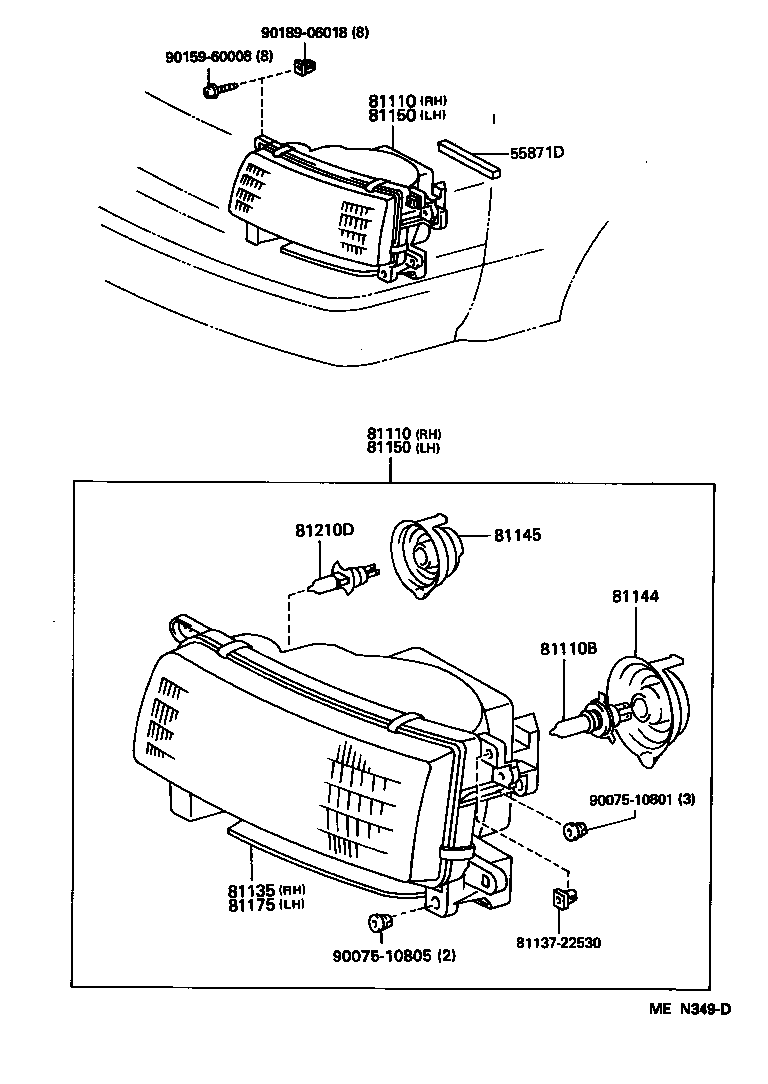 81150-95J36 HEADLAMP ASSY, LH product image