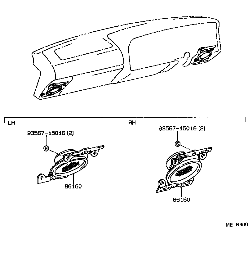 86160-95J23 SPEAKER ASSY, FRONT NO.1 product image