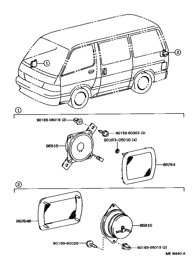 86160-26440 SPEAKER ASSY, REAR NO.2 product image