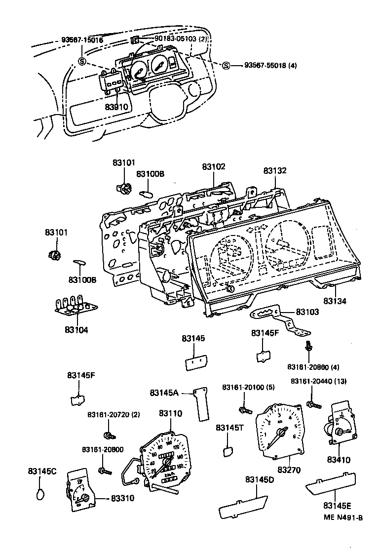 83145-95P01 LENS, METER, NO.4 product image