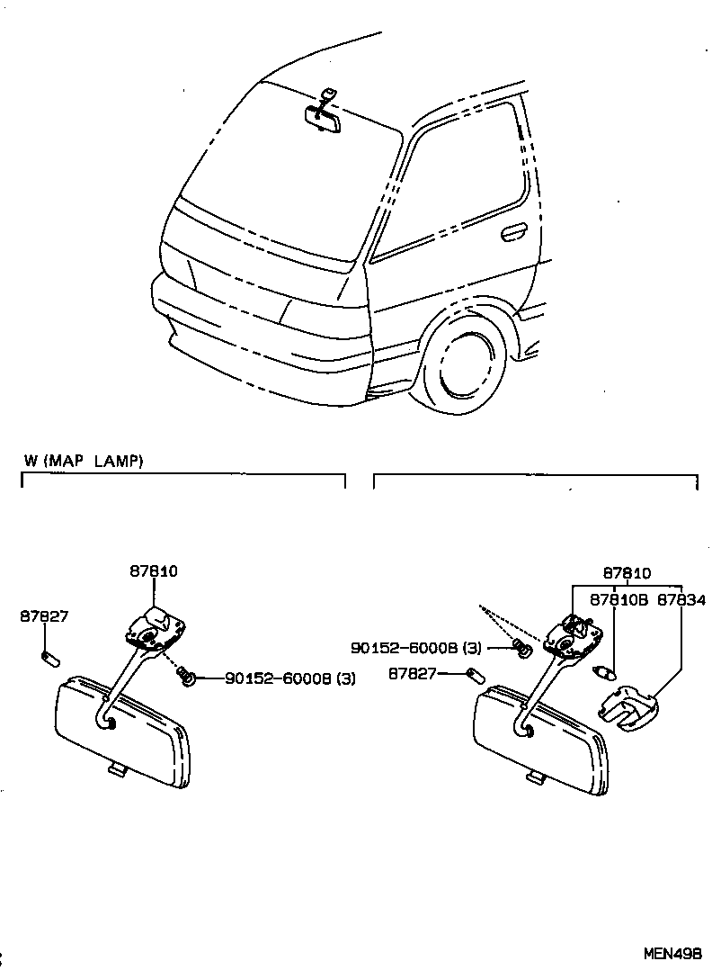 87828-95J01 ABSORBER, INNER REAR VIEW MIRROR product image